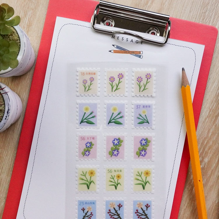 Taiwan Native Flowers Stamp Sticker