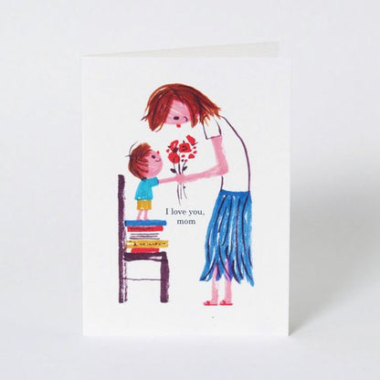 I Love You Mom - Illustration Card (with Envelope)