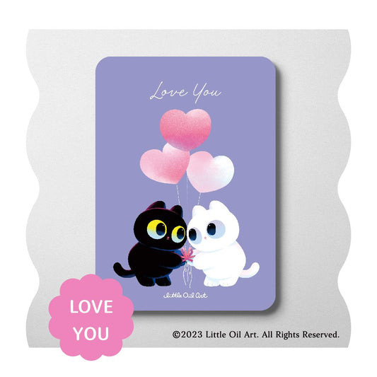 Small oil painting card・LOVE YOU