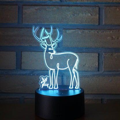 暖呼呼馴鹿小燈（多色調光、附遙控器）