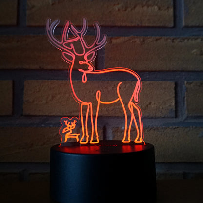 暖呼呼馴鹿小燈（多色調光、附遙控器）