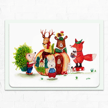 Load image into Gallery viewer, Animals Autumn Festival - Illustration card (with envelope)
